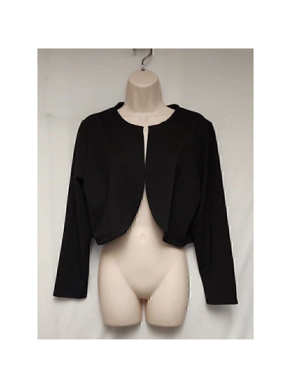 Allegra K Long Sleeve Open Crop Top XL - Picture 3 of 5